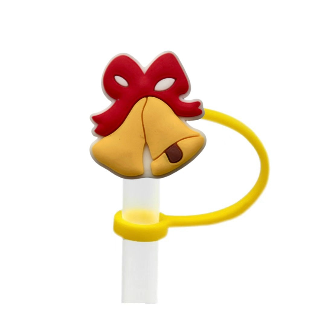 Wholesale 10pcs Christmas theme ideas 8/ 10mm Straw Cover Straw Tube Cap