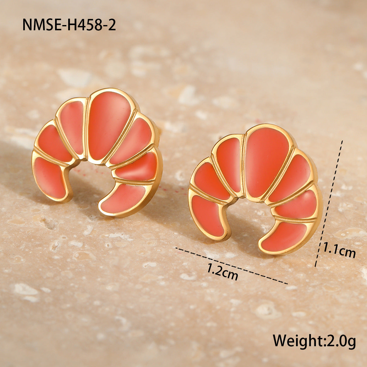 Wholesale  Colorful Oil-Dropping Stainless Steel Earrings