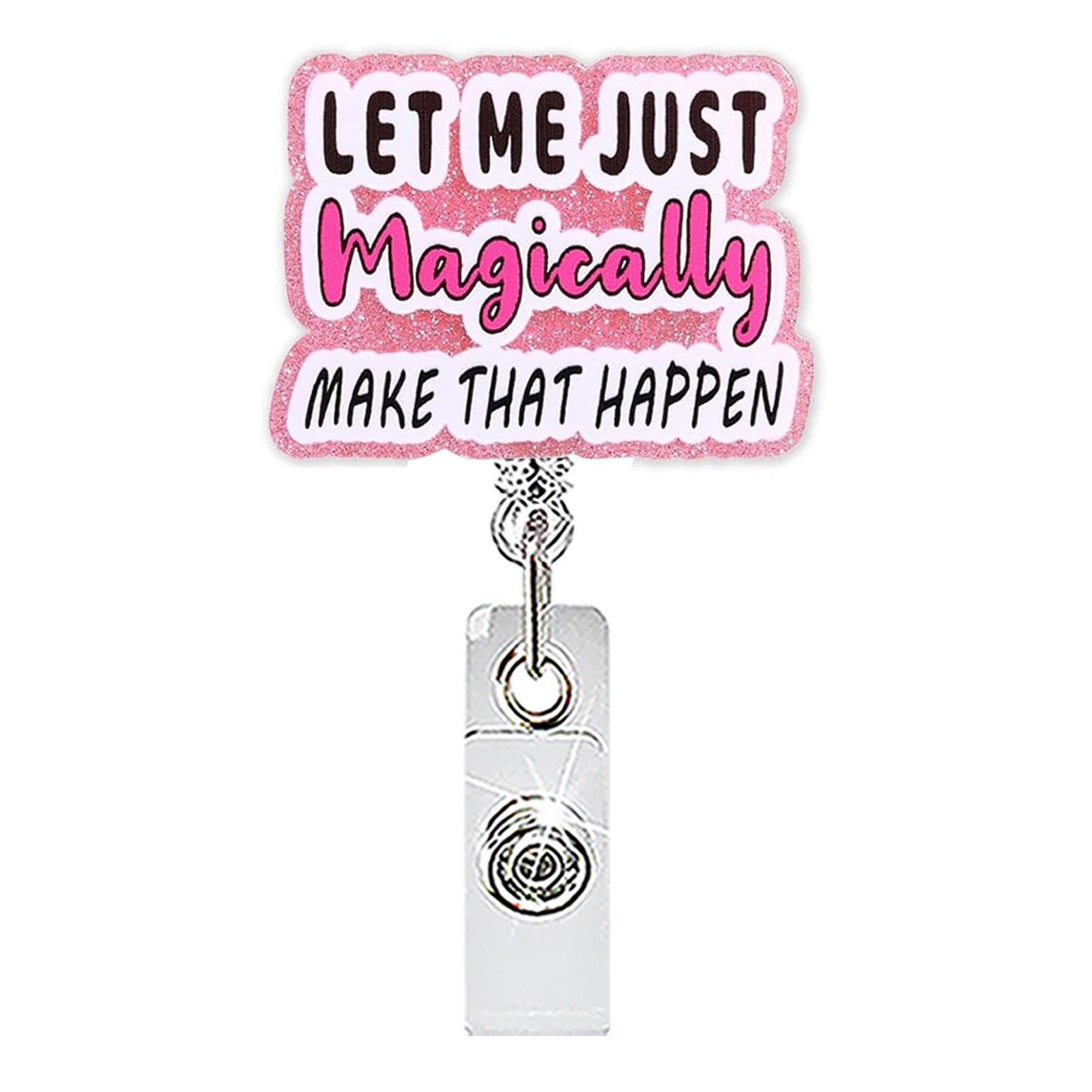 Wholesale Retractable Rotating Badge Reel Acrylic ID Card Holder for Hospital Staff
