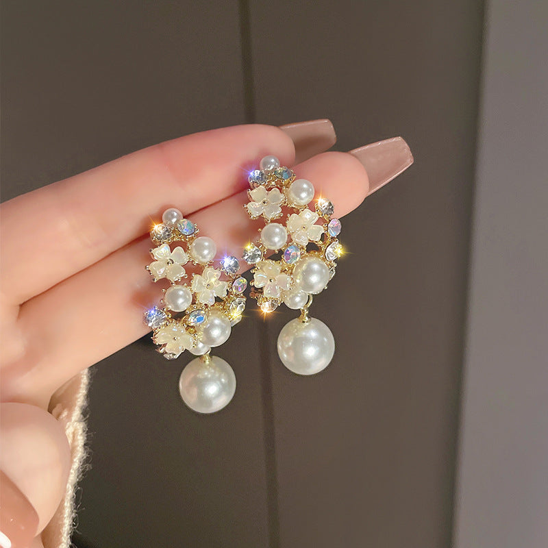 Wholesale Zircon Pearl Earrings Vintage Earrings ACC-ES-Huiih001