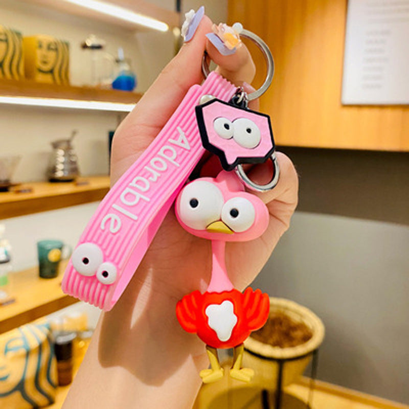 Wholesale Cartoon Silicone Animal Giraffe Cute Keychain Creative Keychain ACC-KC-Gongz007