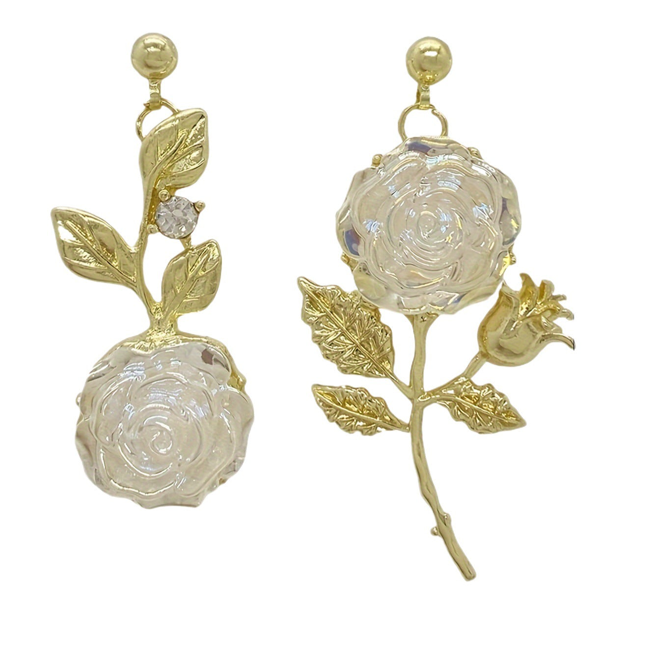 Wholesale  Ladies Golden Rose Earrings