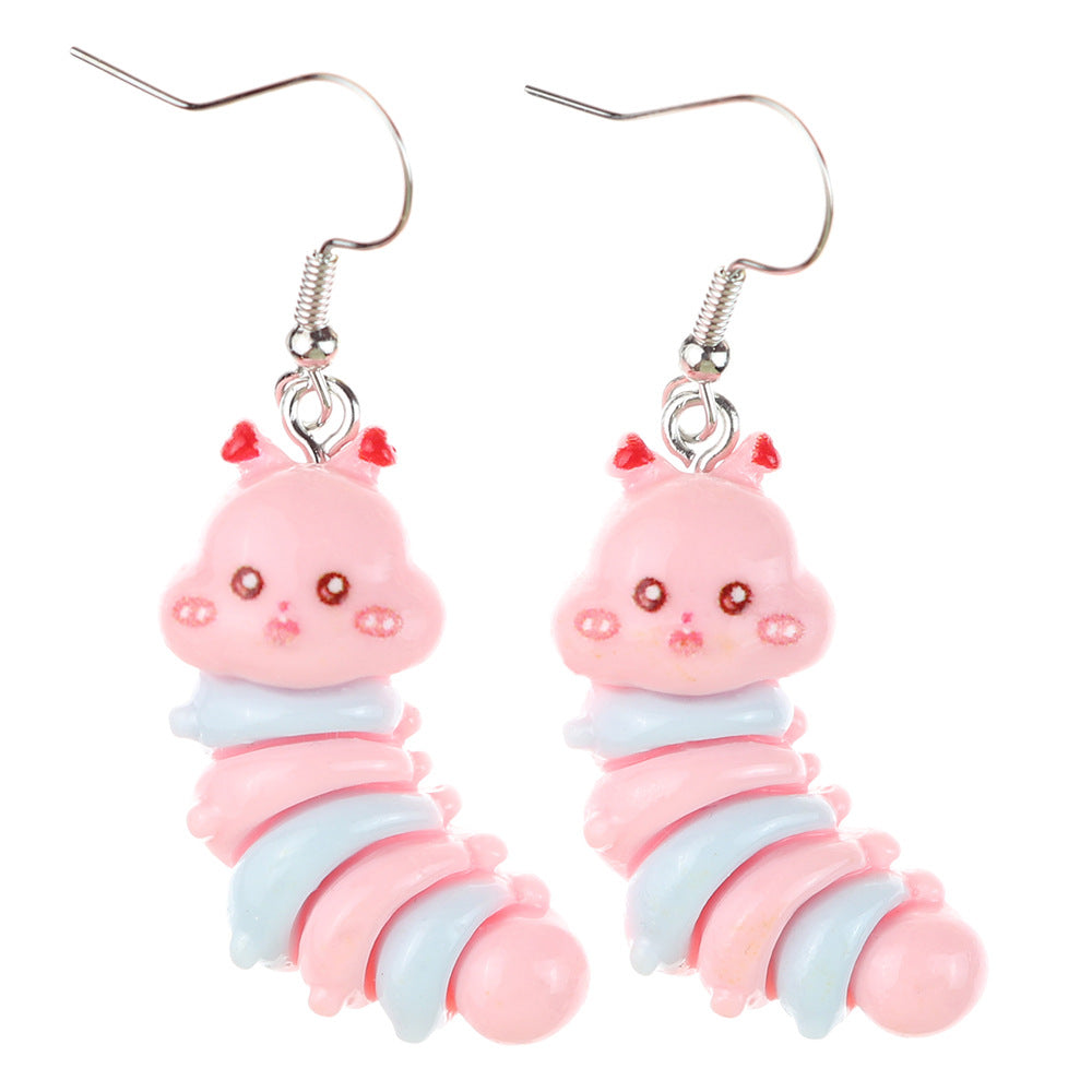 Wholesale  Cute  Animal Caterpillar Earrings