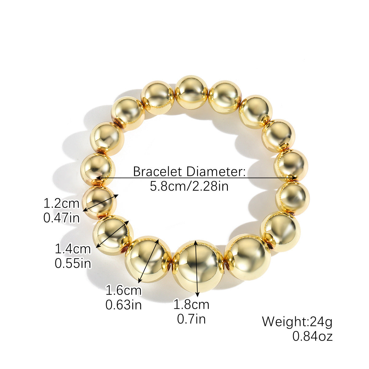 Wholesale Beaded necklace with detachable metal half-circle pendant