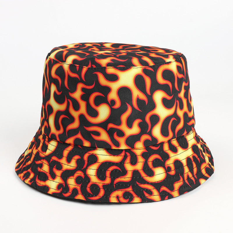 Wholesale  Cashew Flower Fisherman Hat Vintage Printed Pattern Double-sided Sunshade Basin Hat