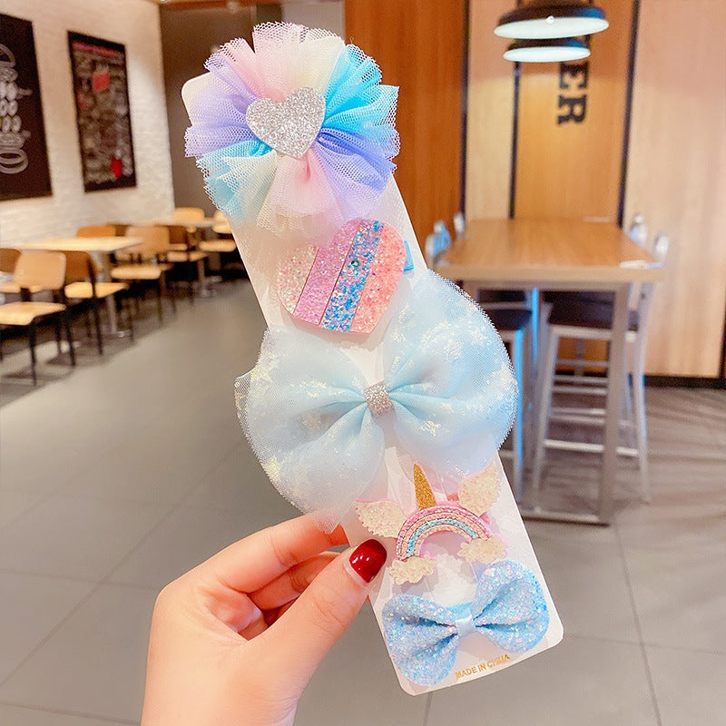 Wholesale Cartoon cute bow hairpin set