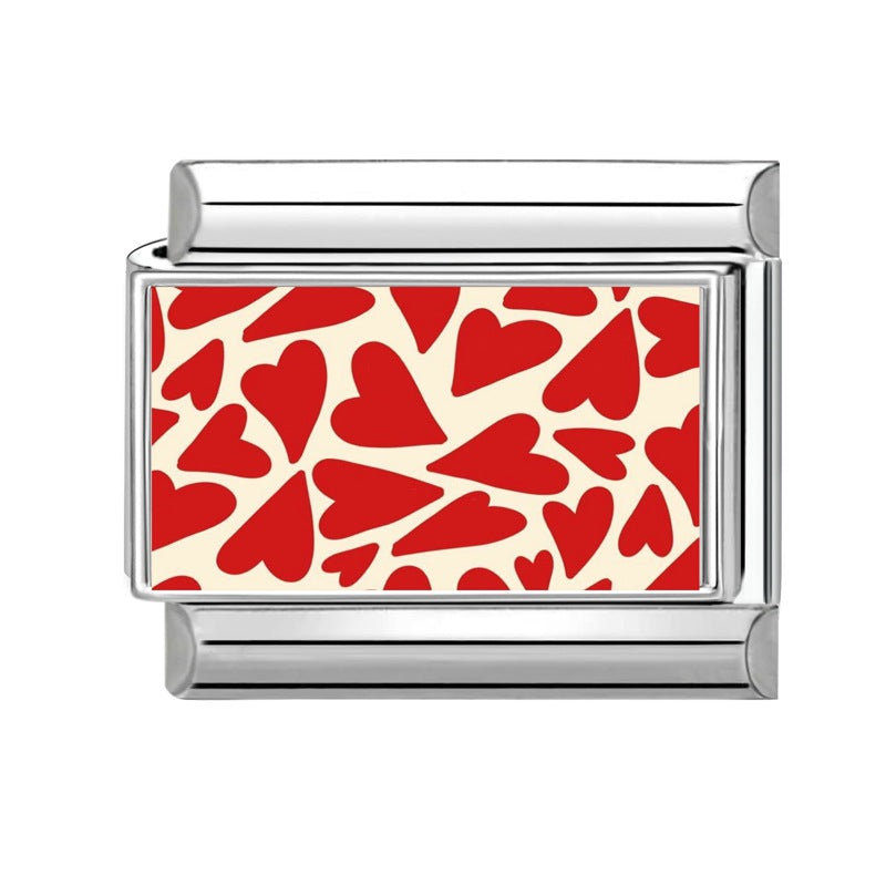 Wholesale 9mm Italian Charm Starter Bracelets DIY Red Evil Eye Stainless Steel Composable Bracelet