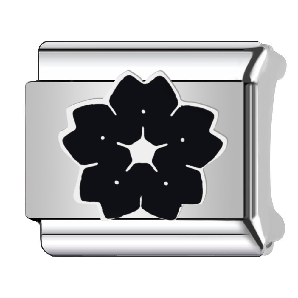 Wholesale Stainless Steel Four Leaf Clover Modular Bracelet With Number Charms Trendy Jewelry Accessory