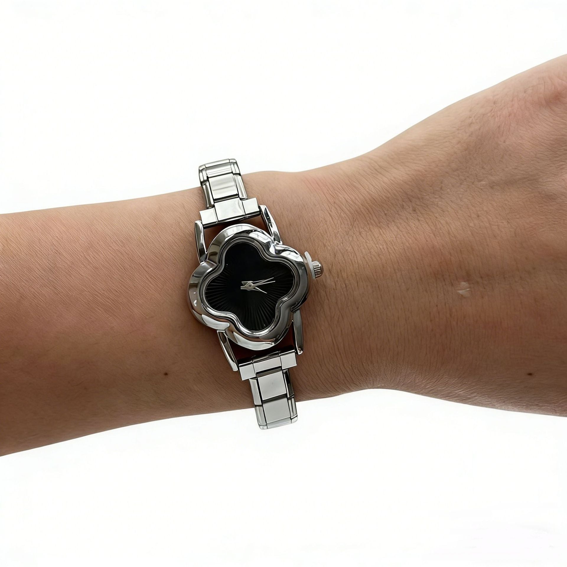 Wholesale Four-Leaf Clover Modular Women' s Watch with Detachable Steel Band,  DIY Fashion Accessory for Parties and Gifts
