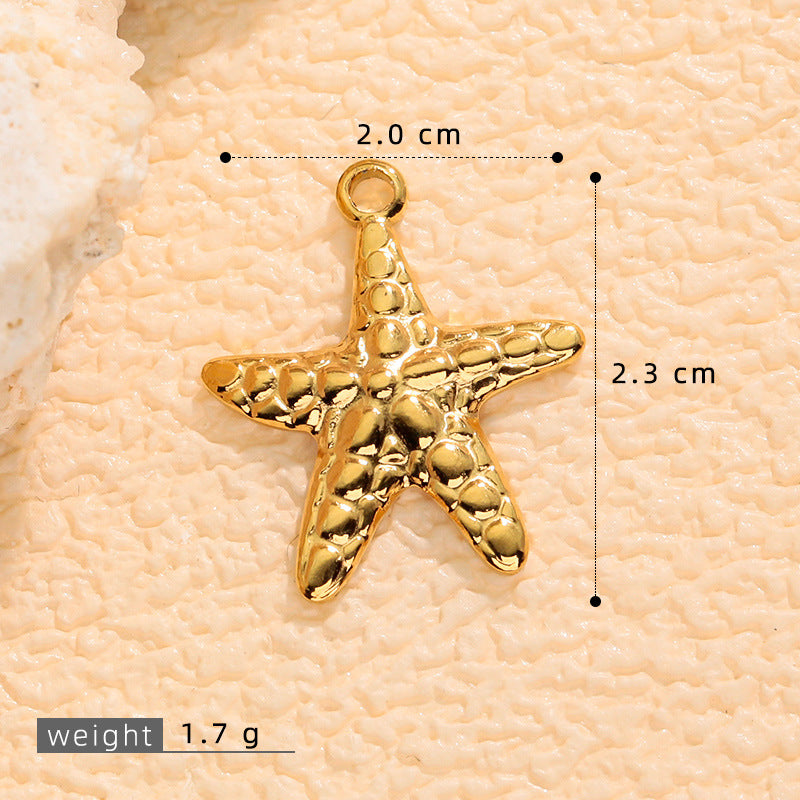 Wholesale stainless steel DIY  five-pointed starfish pendant