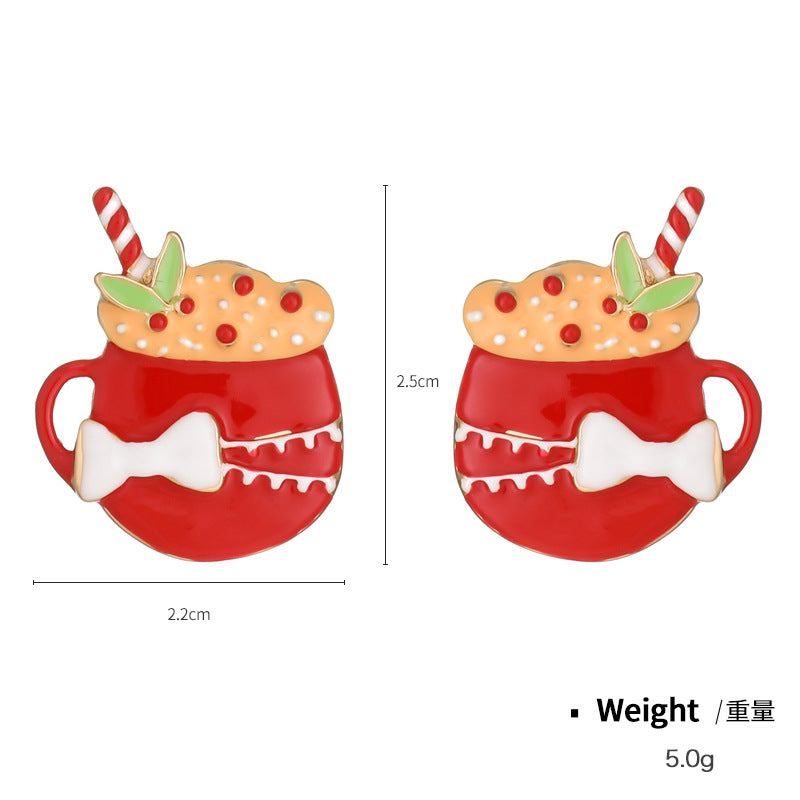 Wholesale Christmas Snowflake Oil Drop Necklace Combination Set ACC-NE-KJ005