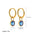 Wholesale  Stainless Steel 18K Gold Color Zircon Oval Earrings