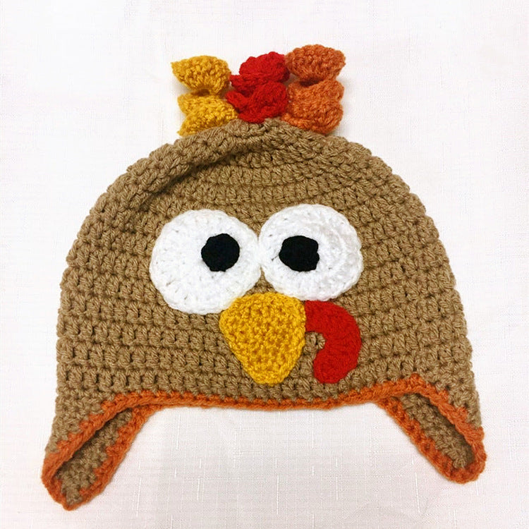 Wholesale Halloween Children's Funny Thanksgiving Turkey Hat Beanie ACC-KH-Tongy001