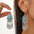 Wholesale  bohemian Retro ethnic style turquoise dangle earrings