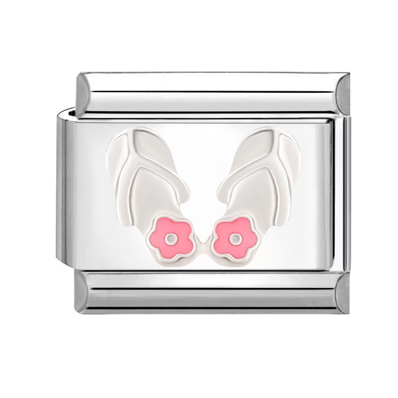 Wholesale Italian Charm Bracelet 9mm DIY Splicing Creative Stainless Steel Composable Bracelet