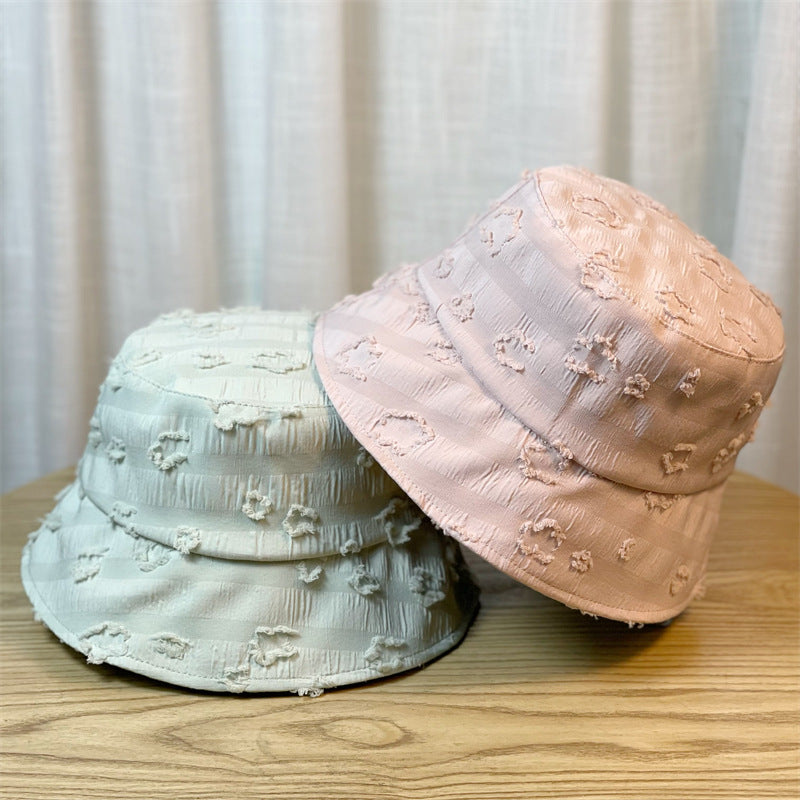 Wholesale Simple black and white flower bucket hat