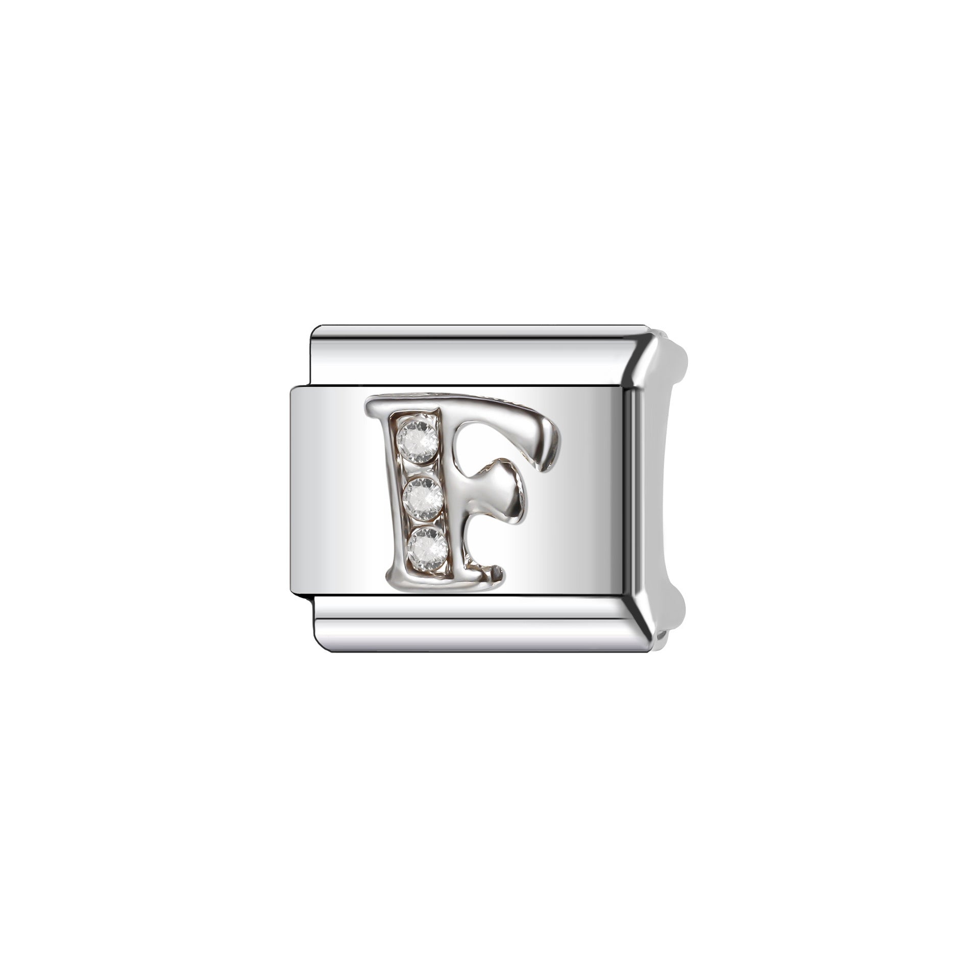 Wholesale Italian Charm Bracelet 9mm DIY Splicing Silver Letters Stainless Steel Composable Bracelet