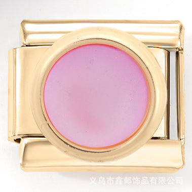 Wholesale Italian Charm Bracelet 9mm DIY  Golden Zircon Animal   Creative Stainless Steel Composable Bracelet