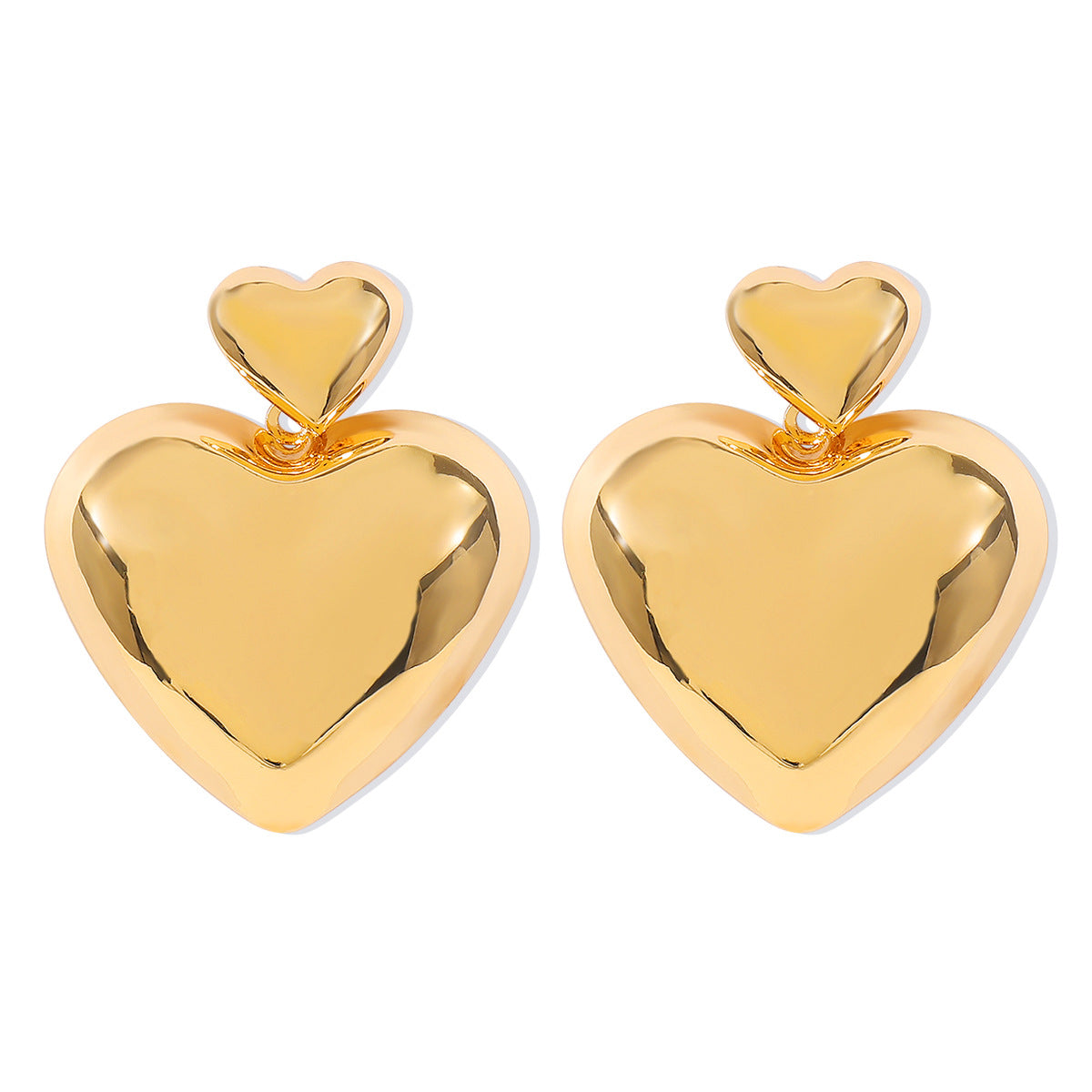 Wholesale  Valentine's Day personality three-dimensional smooth love earrings
