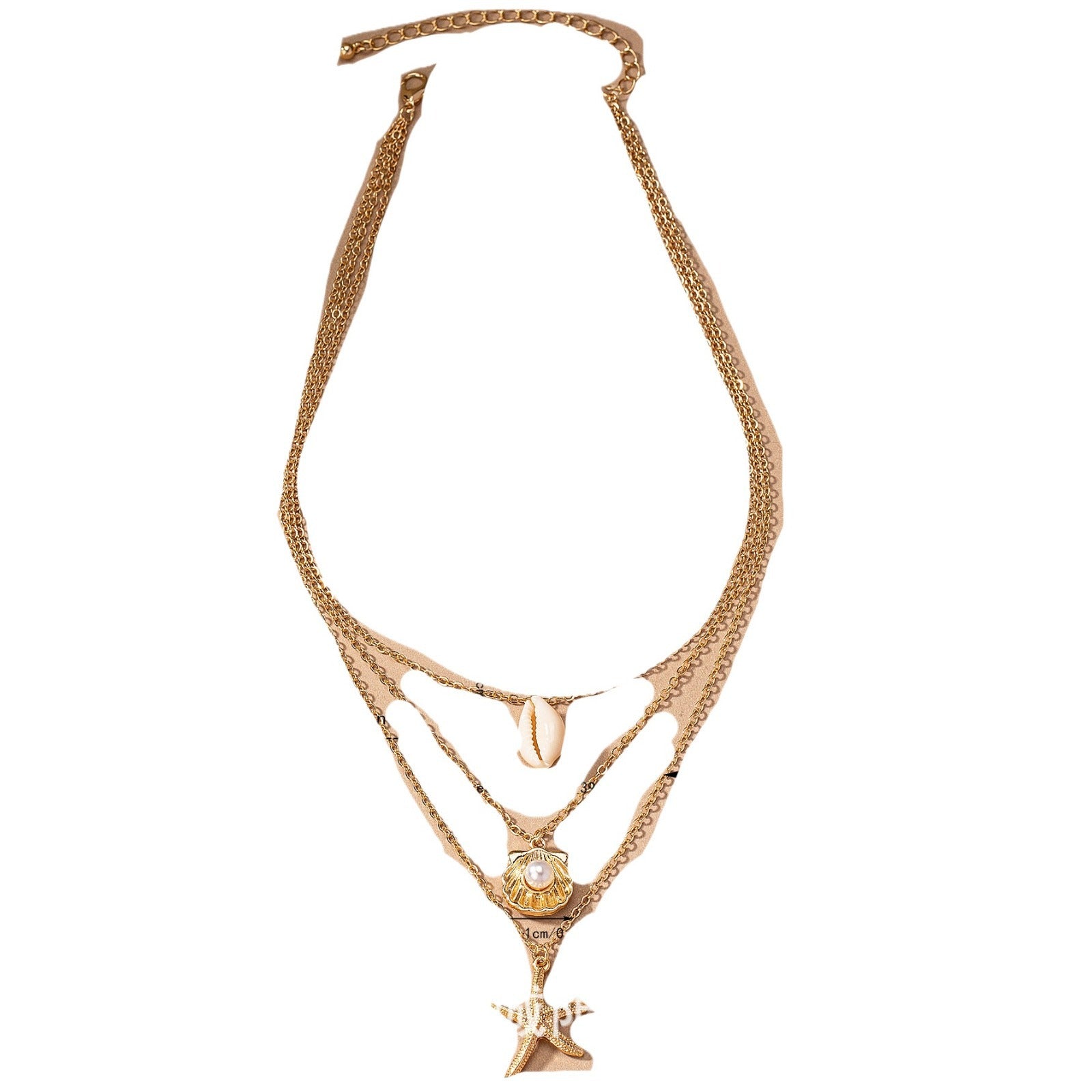 Wholesale Starfish Shell Pendant Necklace Women Beach Vacation Style Fashion Jewelry Accessory Boutique Resale