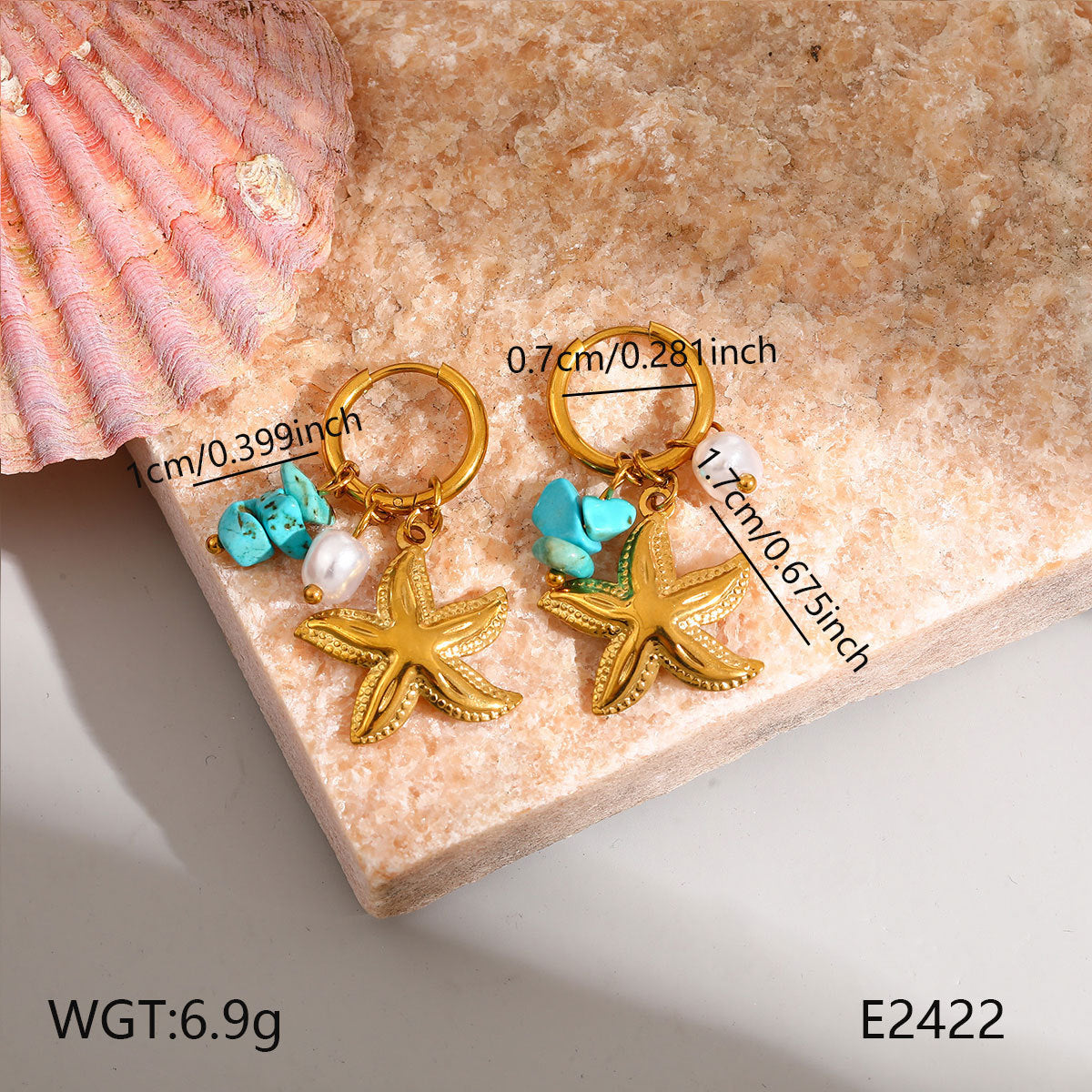 Wholesale Stainless Steel Vintage Gold-Tone Ocean Series Double Dolphin Earrings Women Fashion Jewelry Accessory