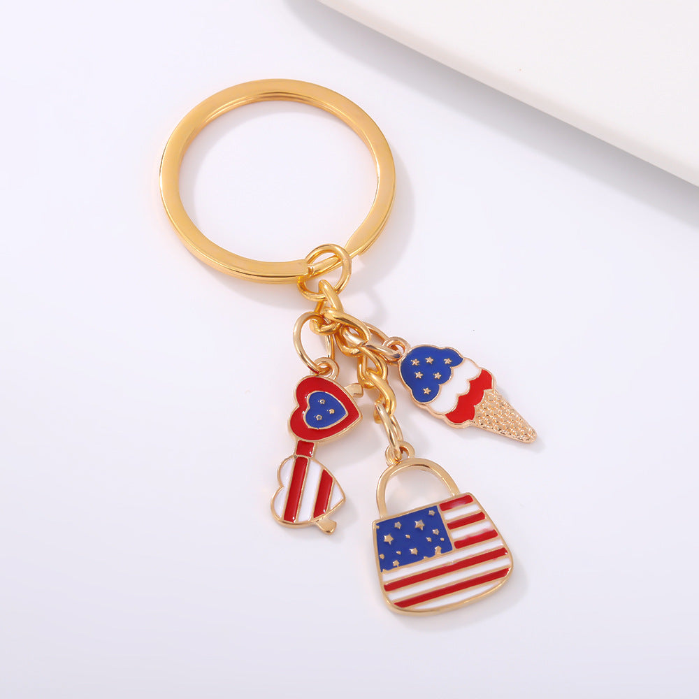 Wholesale US Independence Day Event Commemorative Keychains