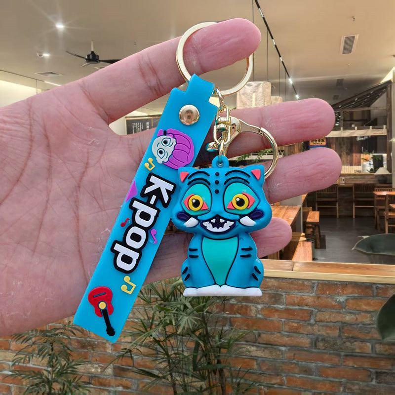 Wholesale new large K-POP Demon Hunter Girl Group PVC soft plastic  keychain