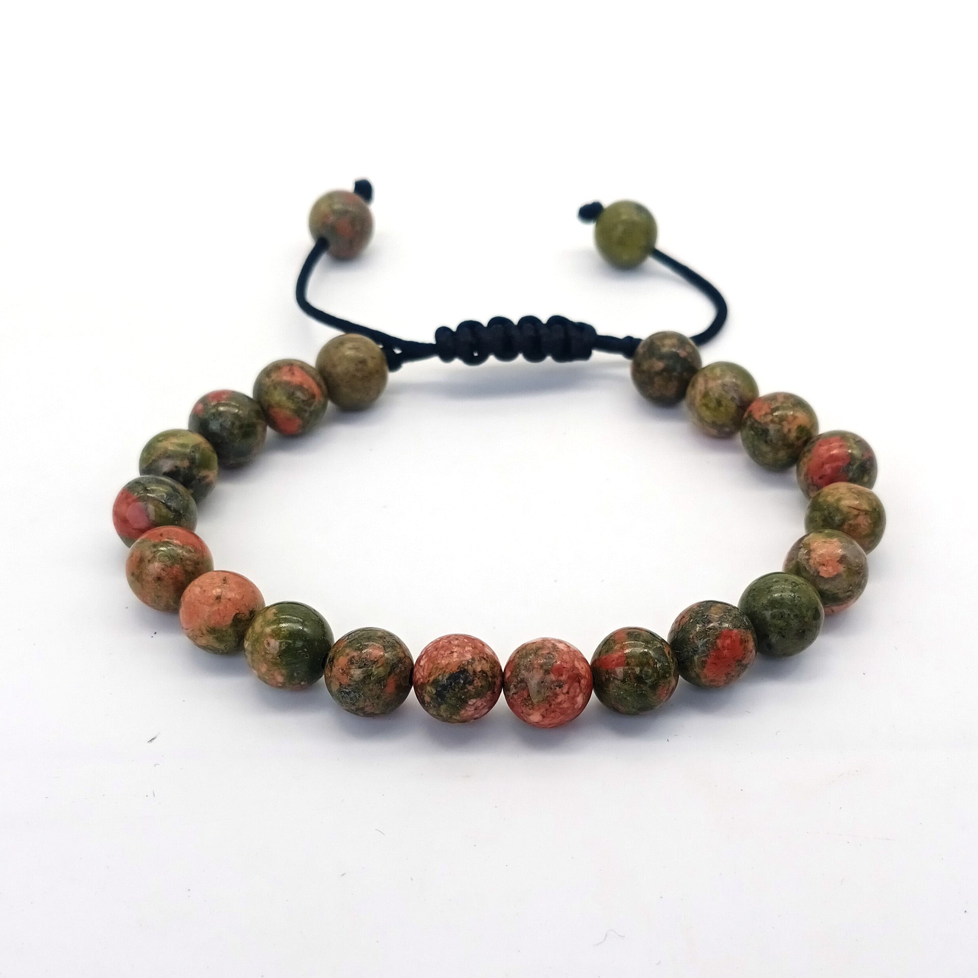 Wholesale 8MM Natural Stone Colorful Stone Crystal Beads Adjustable Bracelet ACC-B T-ZhongH023