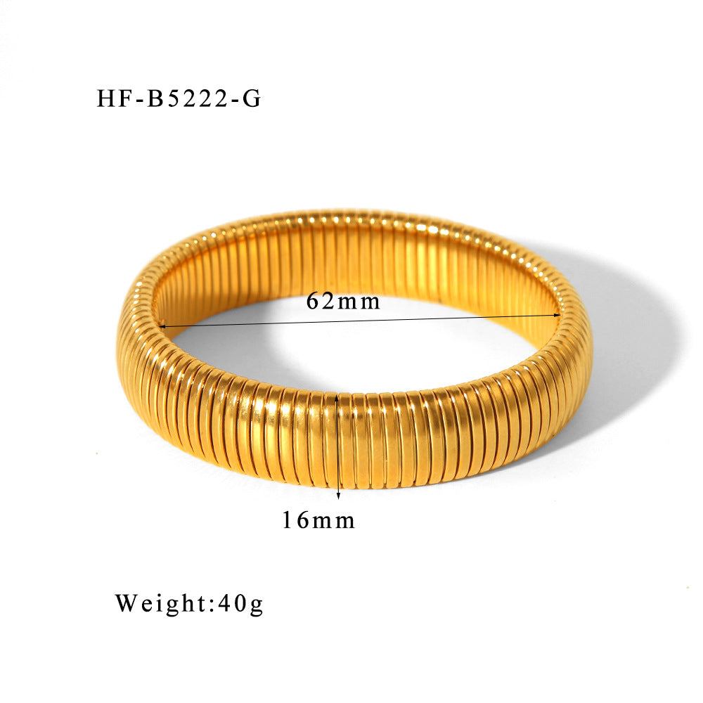 Wholesale 18K Stainless Steel Bracelets Elastic Snake Bone Bracelet ACC-BT-ChengBing002
