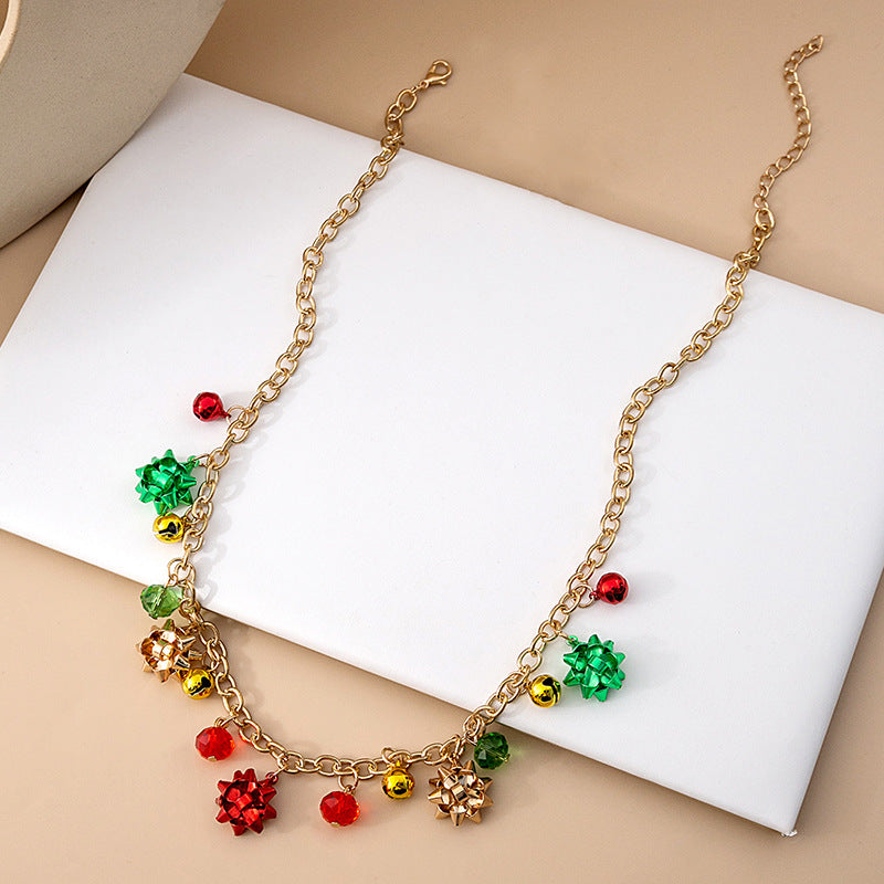Wholesale Christmas Colorful Bell Necklace ACC-NE-Tiangao013