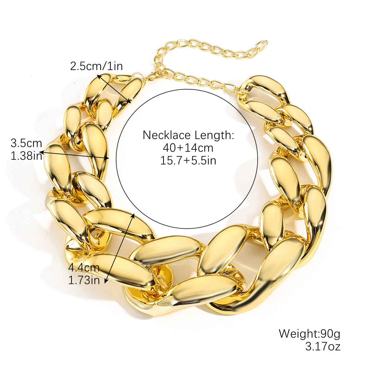 Wholesale  Acrylic Ladies Necklace Hip Hop Personality  Fashionable Geometric Necklaces