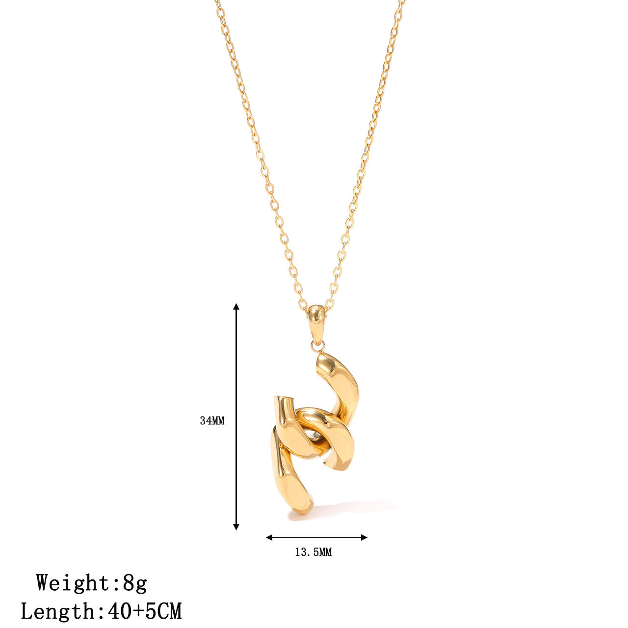 Wholesale Twisted-Wire Titanium Steel Irregular Necklace