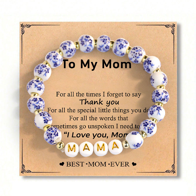 Wholesale Mother' s Day Colorful " MAMA"  Letter Bead Bracelet