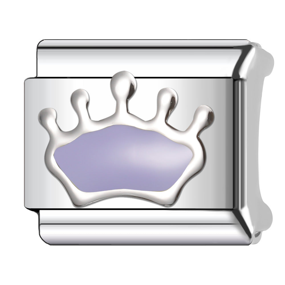 Wholesale Italian Charm Bracelet 9mm DIY Splicing Creative Pattern Stainless Steel Composable Bracelet