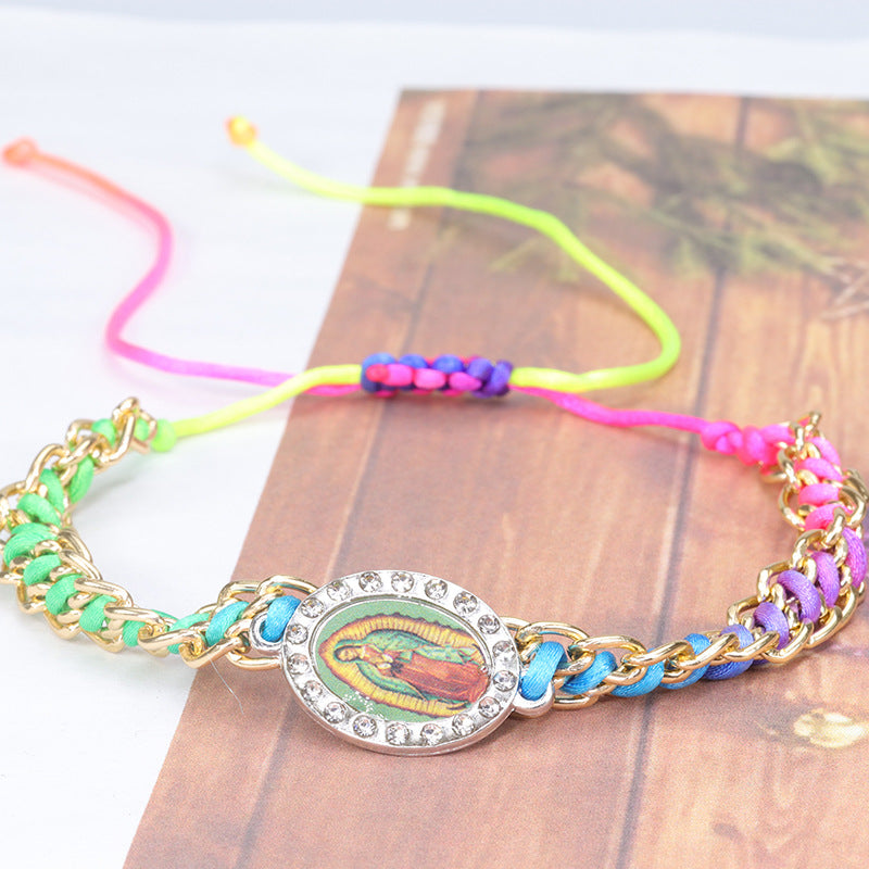 Wholesale  Virgin Mary Woven Bracelet  Hand Rope