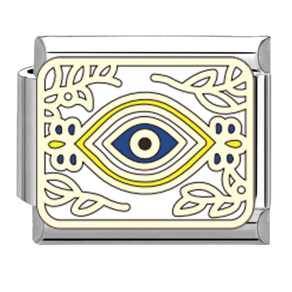 Wholesale Original Design Eye Pattern DIY Italian Charm Bracelet Titanium Steel Jewelry Making Accessory Gift Boutique Resale
