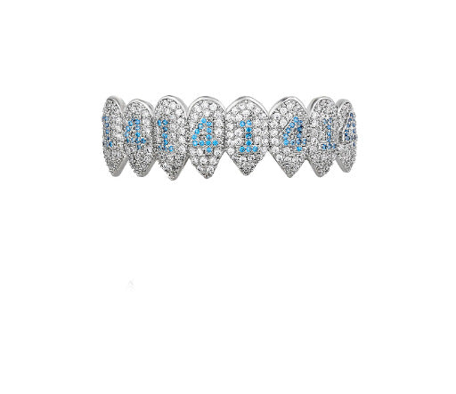 Wholesale Grillz Micro-Inlaid Zircon Hip-Hop Resale Jewelry Accessory