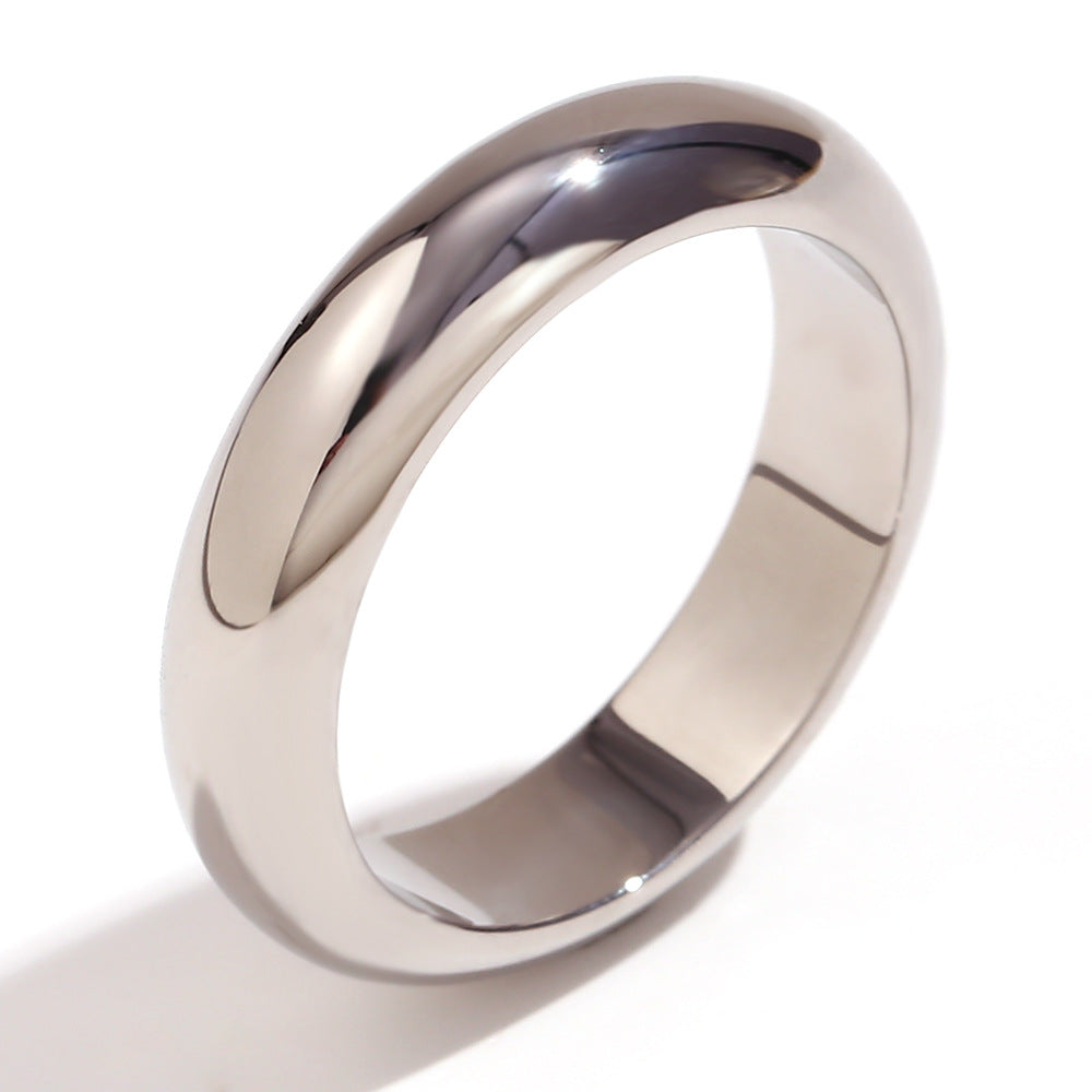 Wholesale Stainless Steel 18K Gold Plated Thick Plain Ring ACC-RS-Mengj003