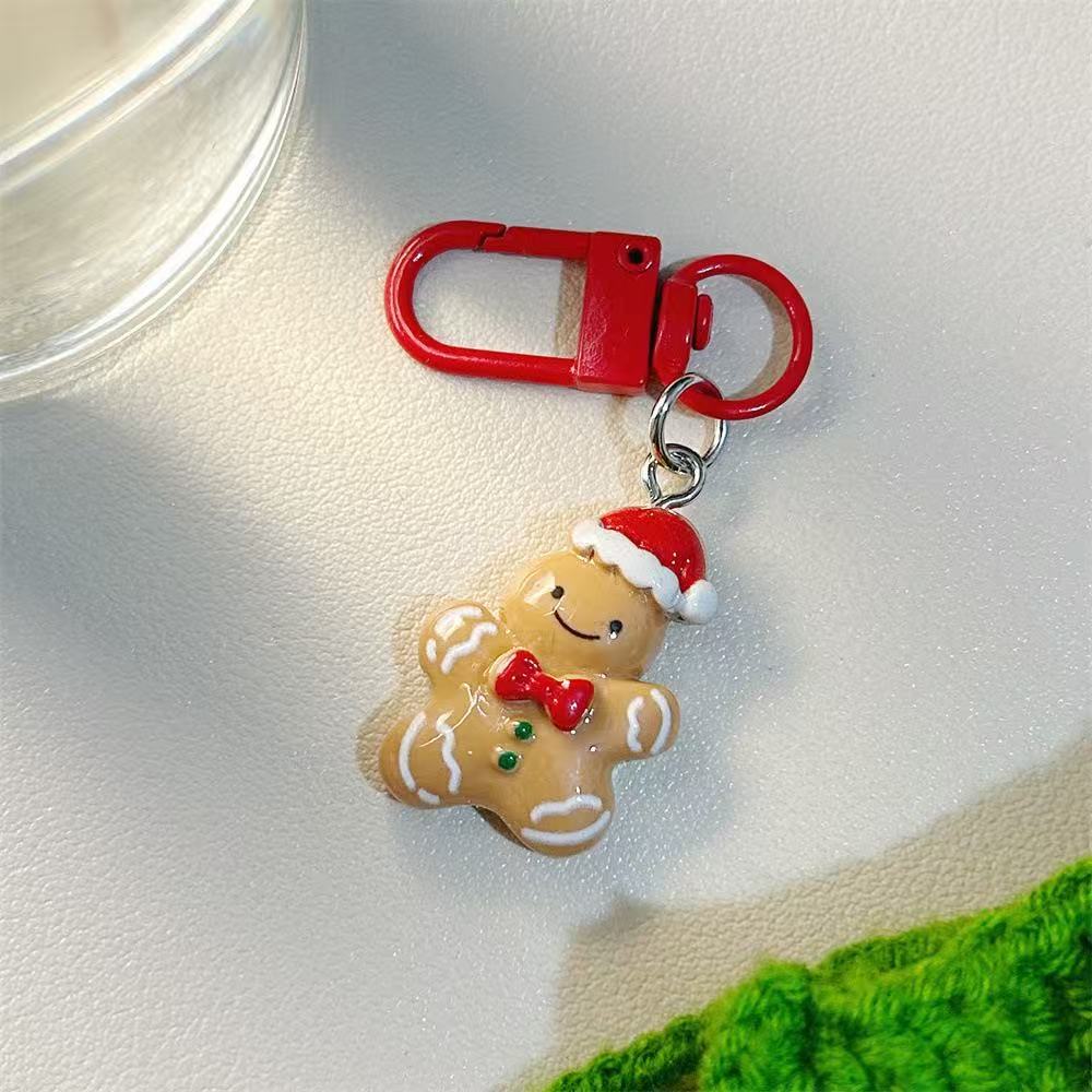 Wholesale Q Version Christmas Cartoon Keychain - Cute Moose Santa Snowman Funny Bag Charm Gift Fashion Accessory