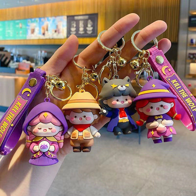 Wholesale Cute cartoon silicone keychain