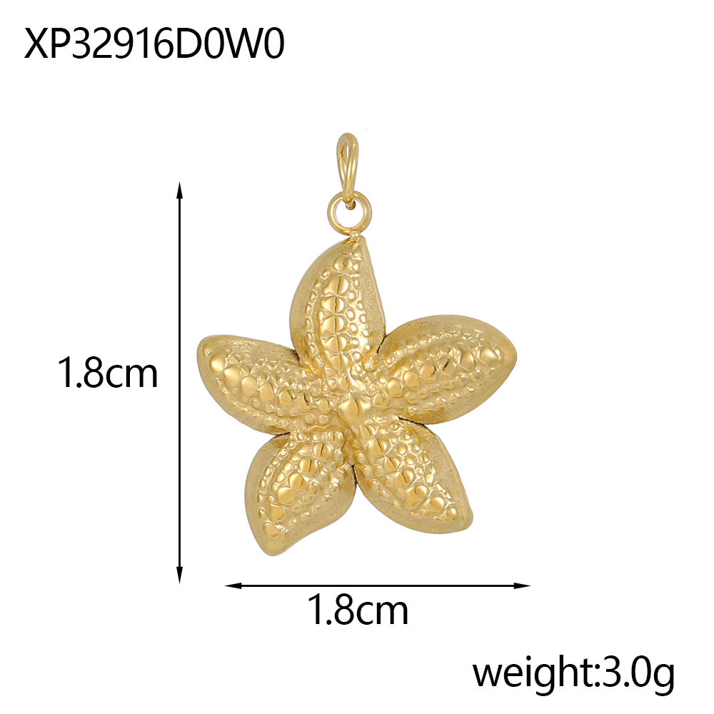 Wholesale Marine elements Stainless steel starfish tropical fish marine life pendant