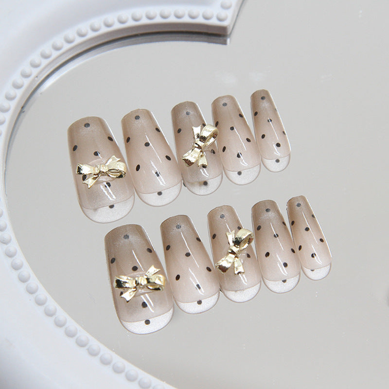 Wholesale 24 Pieces/box Polka Dot Butterfly Nails Kits Nail Stickers