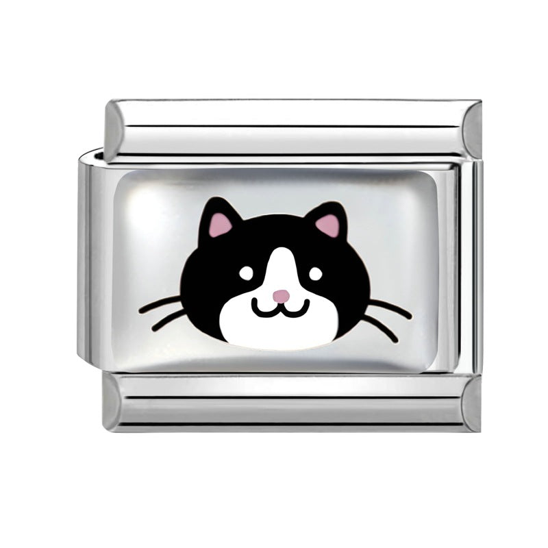 Wholesale 9mm Italian Charm Starter Bracelets DIY Pet Series Stainless Steel Composable Bracelet