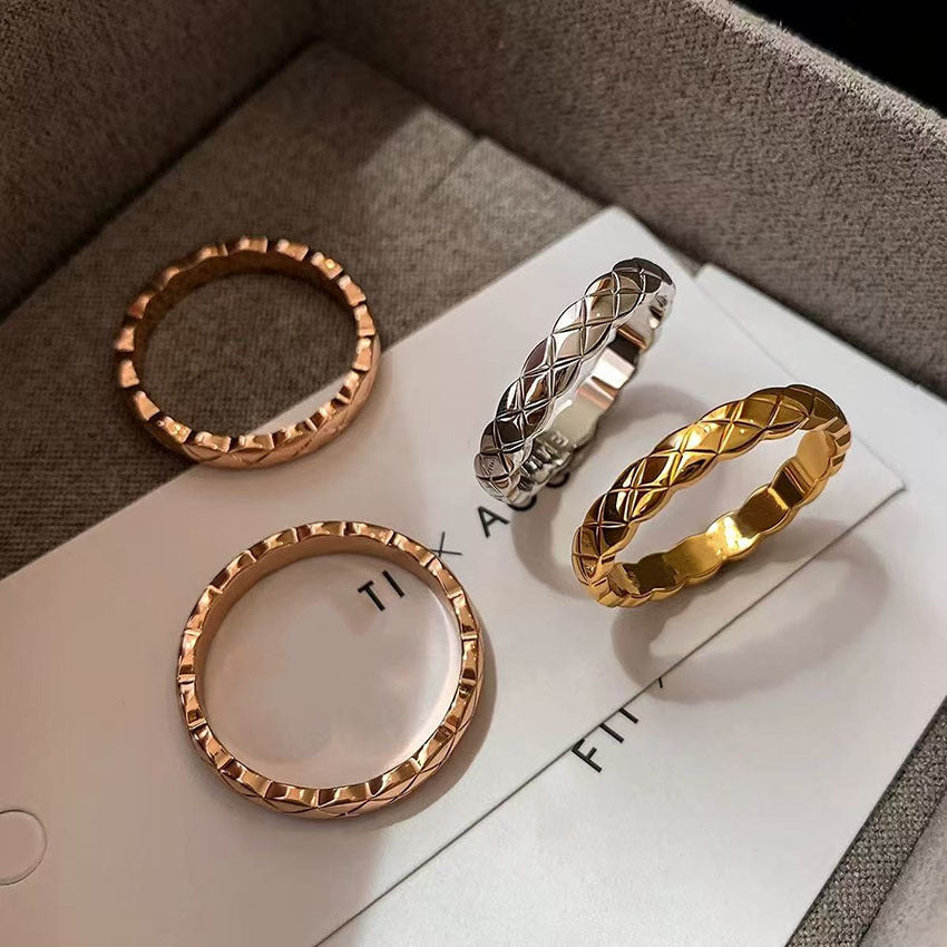 Wholesale Modern Rhombus Ring for Women,  Gold Plated Fashion Jewelry Accessory Gift