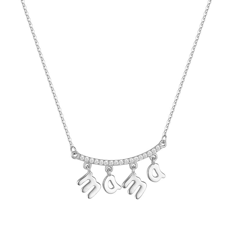 Wholesale S925 Sterling Silver Letter Necklace Luxury  Mother's Day Necklaces