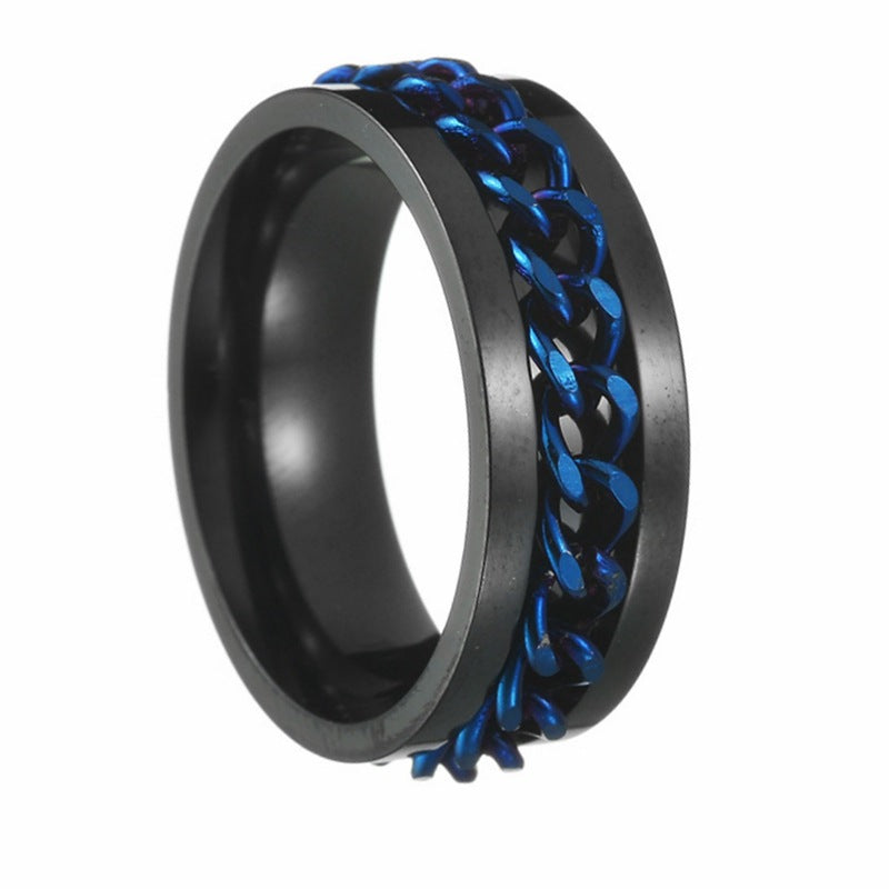 Wholesale Men's Titanium Steel Rotating  Ring