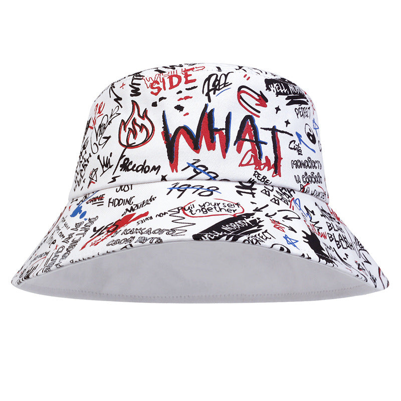 Wholesale Letter Printed Bucket Hat Double Sided Basin Hat ACC-HT-KuBang010