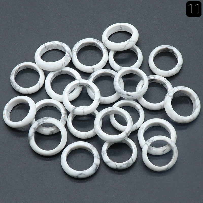 Wholesale 10pcs Natural Crystal Agate Stone Rings ACC-RS-KeSuo001