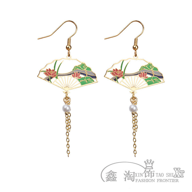 Wholesale Cicada Wing Fairy Earrings Fashion Jewelry Accessory Asymmetric Gradient Color Gift