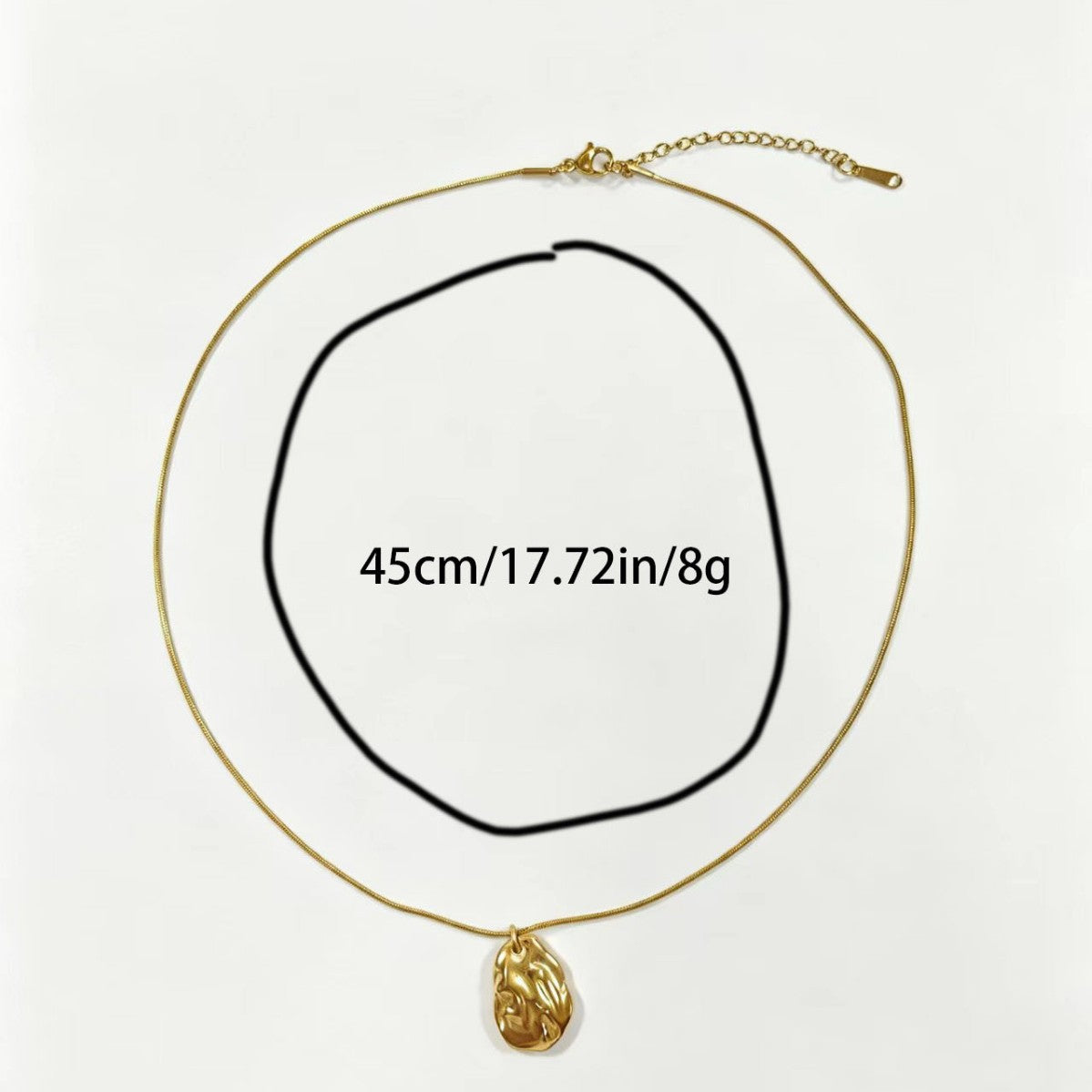 Wholesale 18K Gold Plated Titanium Steel Snake Chain Necklace Wavy Textured Pendant Collarbone Jewelry Boutique Resale Gift